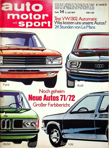 Deckblatt Auto Motor und Sport (14/1971)